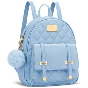 Girls Small Backpack Purse Vegan Leather Quilted Mini Daypack for Women😃